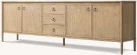Tiroirs de table de console de salon en placage de chêne d'appartement de haute qualité personnalisés faits à la main