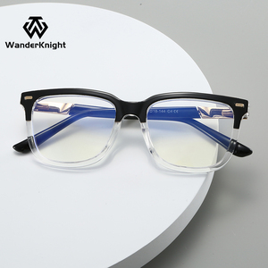 Gafas <span class=keywords><strong>de</strong></span> Lectura Cuadradas Extragrandes <span class=keywords><strong>de</strong></span> Moda 2025 Lentes Transparentes para Hombre con Filtro <span class=keywords><strong>de</strong></span> Luz Azul Montura Grande para Prescripción - Product Image 2