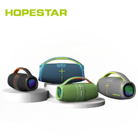 Altavoz Bluetooth Portátil Hopestar H61 de 50W, Resistente al Agua IPX6, Luces RGB con Sincronización Rítmica, Bajos Profundos y Potentes para Fiestas en Casa o al Aire Libre