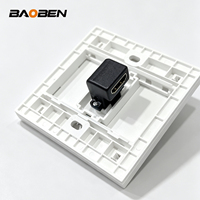 Plaque murale multimédia BAOBEN type 86, prise murale USB 3RCA AV RCA audio vidéo pour câblage de cinéma maison