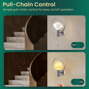 Applique murale LED moderne, double verre, ampoule E26 G125, chrome poli, <span class=keywords><strong>pour</strong></span> chambre et salon, éclairage décoratif – Direct Usine - Product Image 5