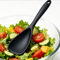 Spatule de cuisine antiadhésive en silicone de 12 pouces, cuillère multifonction pour servir, cuire, mélanger, remuer
