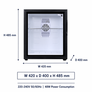 Silent 30L Semiconductor <strong>Mini</strong> Bar with Glass Door for Hotel Guest Room Beverage <strong>Cooler</strong> - Product Image 2