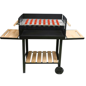 Griglia per Barbecue <span class=keywords><strong>a</strong></span> carbone da giardino da campeggio con tavolo fornello <span class=keywords><strong>a</strong></span> <span class=keywords><strong>legna</strong></span> per Barbecue <span class=keywords><strong>a</strong></span> carbone per fumatori all'aperto nero - Product Image 1