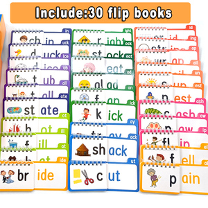 Libro Educativo Personalizzato per l'Apprendimento della Fonetica con 30 Libretti Flip per Leggere e Rimaschiare, Giochi Educativi e Giocattoli Didattici - Product Image 3