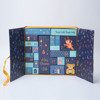 Boîte en papier personnalisée pour emballage de produits de beauté, cadeaux d'anniversaire pour enfants, boîte mystère de Noël, calendrier de l'Avent – Vente en gros