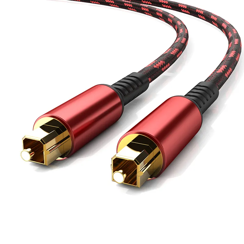 Digital Optical Audio Toslink Cable S/PDIF Port 24K Gold Plated Connectors Toslink to Toslink for Home Theater