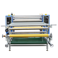 Presse à chaud pneumatique semi-automatique Machine d'impression par transfert Tissu Textile Calendrier Rouleau chauffant à l'huile pour sublimation