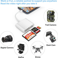 OTG 3 en 1multi CF lector de tarjetas escritor compatible tipo C USB hub TF lector de tarjetas SD para teléfono PC Tablet