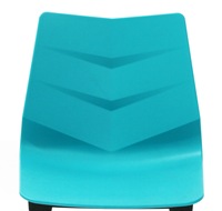 Chaise d'appoint moderne en polypropylène avec cadre chromé, empilable, pour café
