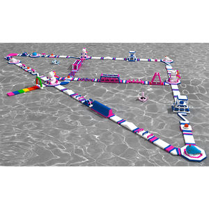 Grand parc aquatique gonflable blanc vert, <span class=keywords><strong>prix</strong></span> usine, vente - Product Image 3