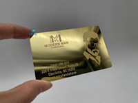 Tarjetas NFC de Metal de Acero Inoxidable con Código QR y Espejo Plateado Personalizadas