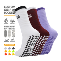 Chaussettes antidérapantes pour femmes, chaussettes de yoga personnalisées, chaussettes de yoga en coton pour filles, chaussettes de pilates antidérapantes