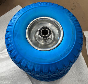 New Condition 260X85mm/3.00-4/3.50-4 <strong>Wheel</strong> Barrow <strong>Caster</strong> <strong>Wheels</strong> Polyurethane (PU) Foam Tires with <strong>Metal</strong> Rims for Farm Works - Product Image 4