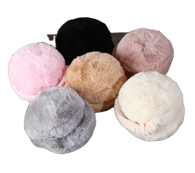 Зимние плюшевые детские наушники складные наушники с бантом для глухих девушек уши кролика мягкие теплые наушники