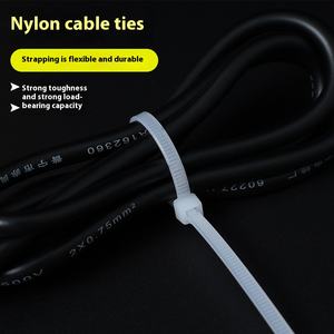 Attaches de câble en nylon solide 66 Strangler en plastique autobloquant en noir et blanc Options de longueur de 100mm à 400mm - Product Image 4