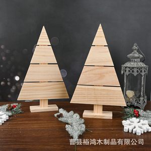ต้นคริสต์มาสไม้แบบยังไม่เสร็จสำหรับงานประดิษฐ์ ของตกแต่งตั้งโต๊ะ DIY วัสดุไม้สน รูปทรงสามเหลี่ยม YH 08023 - Product Image 2