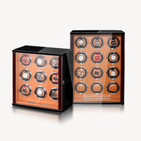 MINEESI Remontoir de montre entièrement automatique en bois laqué piano, verre transparent, cuir PU, matériaux recyclés écologiques 2-24