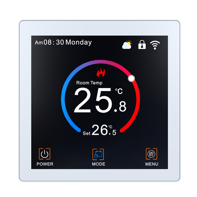 Programmable Voice Control TFT Screen Zigbee Smart Thermostat with Energy Saving for Home Water Heating Water Boiler Gasboiler