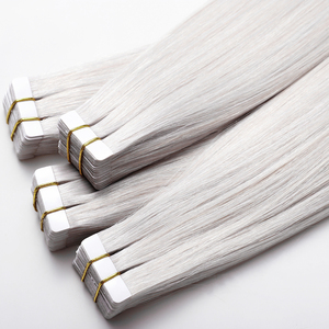 Nhà Máy Cung Cấp Trực Tiếp Cao Cấp Băng Trong Bất Con Người Phần Mở Rộng Tóc Grey Đôi Rút Ra Trinh Liệu Donating Châu Âu Tóc Băng Sợi Ngang - Product Image 1