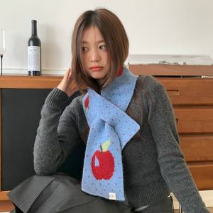 レッドアップル クロスオーバースカーフ 女性用 和風 秋冬新作 多用途 暖かい スタイリッシュ ニット ウール ネックウォーマー - Product Image 3