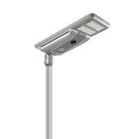 Lampe solaire LED extérieure 30W-120W IP65 avec télécommande pour aménagement paysager, rues, jardins, zones de stationnement, construction en aluminium