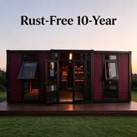 Villa préfabriquée personnalisée avec verrière panoramique, maison mobile préfabriquée, conteneur extensible de 20 pieds ou 40 pieds, villa de luxe