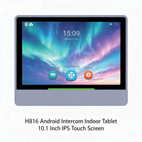 Tablette Intérieure H816 Android 8.1 avec Interphone, Écran IPS 10,1 Pouces, Vidéo-Parlophone POE pour Appartement, Maison Intelligente et Conférence