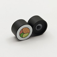 Bouton de commande rotatif en aluminium avec logo personnalisé pour appareils électroménagers, bouton de potentiomètre décoratif de 20 mm avec inserts multi-axe pour axe de 6 mm