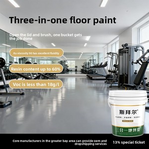 Three-in-one Synthetic Resin Floor Paint-Water-Based <b>Alkali</b> Water Resistant Glossy Finish for Workshop Garage Sports Floors - Product Image 5