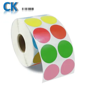 Super September Coditeck Aangepaste Kleur Thermische Ronde Cirkel 1000 Stuks Papier Zelfklevende Etiket Sticker Rol 50Mm/2Inch