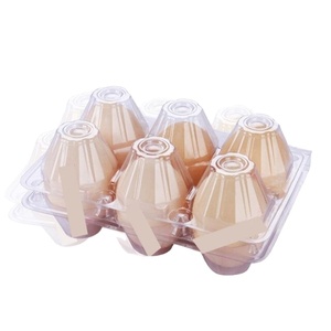 24 holes pvc disposable clamshell clear blister plastic packing box for quail eggs tray