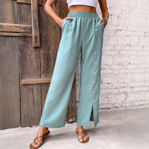 2026 new european american style women high waist casual pants slim fit fashionable daily trousers - Product Image 2