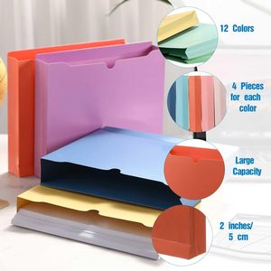 Fainne 24 Pcs Expanding Pocket <strong>File</strong> <strong>Folder</strong> Jackets <strong>Letter</strong> <strong>Size</strong> 2 Inch Expansion <strong>File</strong> Reinforced Straight Cut Tab <strong>Expandable</strong>