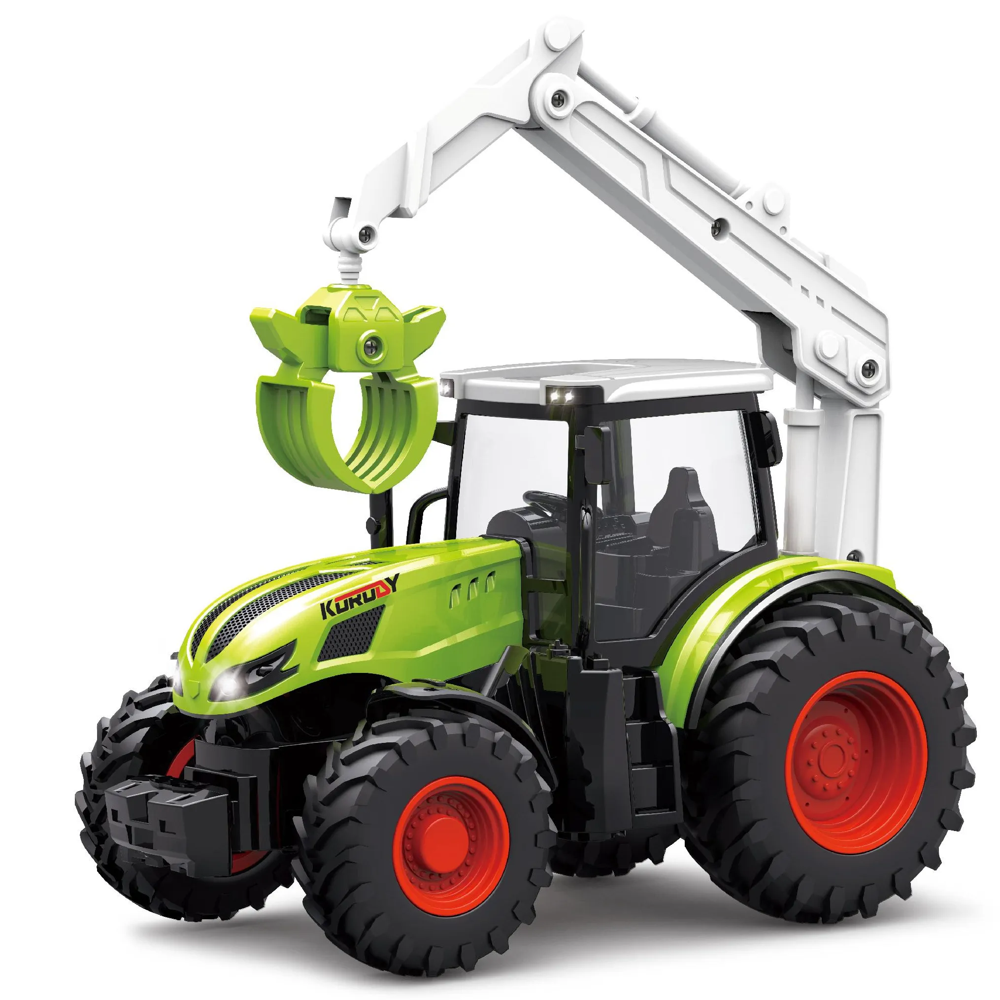 2.4G 원격 제어 트랙터 농장 기계 수확기 기계 모델 트럭 농장 수확기 장난감 1:24 규모 RC 농장 자동차 스프레이