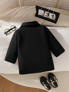 <span class=keywords><strong>Manteau</strong></span> d'<span class=keywords><strong>hiver</strong></span> pour bébé garçon, imprimé uni, en polyester, col en V - Product Image 2