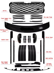 Adecuado para Land <span class=keywords><strong>Rover</strong></span> 2013-2017 para Range <span class=keywords><strong>Rover</strong></span> Body Kit Trim Gloss <span class=keywords><strong>Black</strong></span> Decoración para hasta 2018 New Condition - Product Image 2