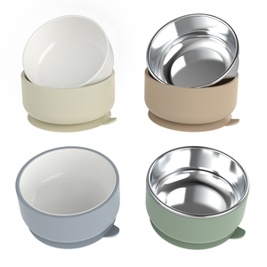Nuevo comedor <span class=keywords><strong>de</strong></span> cerámica para niños Nuevo diseño Shinny Glory High End Kids Food Dinner Cuenco formal Cuenco <span class=keywords><strong>de</strong></span> porcelana para bebés con succión <span class=keywords><strong>de</strong></span> silicona - Product Image 1