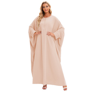 Kaftán de estilo clásico y talla holgada, color puro, lujo para Eid, nuevo abaya de Dubai con forma de mariposa - Product Image 4