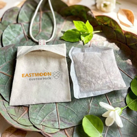 Sac en microfibre personnalisé en gros, sac à poussière, sac d'emballage pour cosmétiques et bijoux, sac à cordon en mélange coton-lin avec logo