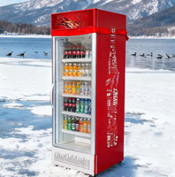 Réfrigérateur commercial d'occasion pour boissons avec porte vitrée, idéal pour les jus