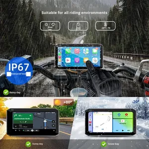 Linghan 6.25Inch Xe Máy Ghi Âm Phía Trước Và Phía Sau Ống Kính Kép Android Tự Động Carplay Thông Minh <span class=keywords><strong>GPS</strong></span> <span class=keywords><strong>Navigation</strong></span> 1080P HD Trên Toàn Thế Giới - Product Image 4