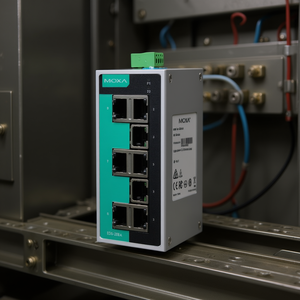 Moxa EDS-208A สวิตช์อีเธอร์เน็ต 8 พอร์ต แบบไม่ต้องจัดการ ความเร็ว 1000Mbps RJ45 มาตรฐาน IEEE 802.3 แรงดันไฟฟ้า 24V ติดตั้งบนราง DIN สำหรับใช้งานในอุตสาหกรรม - Product Image 3