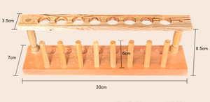 Support de <span class=keywords><strong>tube</strong></span> <span class=keywords><strong>à</strong></span> <span class=keywords><strong>essai</strong></span> <span class=keywords><strong>en</strong></span> <span class=keywords><strong>bois</strong></span> <span class=keywords><strong>à</strong></span> 6 trous - Product Image 4