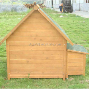 Casa para Perros de Madera SDD0405 con Comederos y Almacenamiento, para Uso en Exteriores en Todas las Estaciones, con Diseño Impreso en Varios Tamaños - Product Image 5