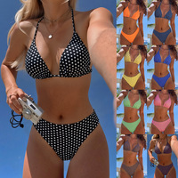 Ensemble bikini trois pièces sexy pour femme grande taille, taille haute, push-up, effet ventre plat, idéal pour la plage - OEM/ODM personnalisé