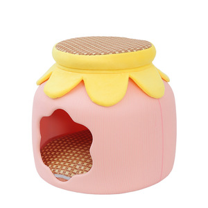 Milk Can Cat Nest <b>Pink</b> Yellow Cat House With <b>Stool</b> Function For Small Medium Cats Four Seasons Use Dirt Resistant - Product Image 3