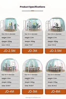 Tente de camping transparente de qualité commerciale, design 2025, maison à bulles moderne pour restaurant en plein air, matériau PC, tente pop-up