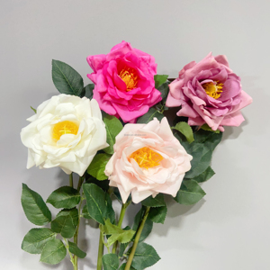 GJ-AF11-5 Real Touch <b>Flowers</b> Wholesale Real Touch Roses <b>Artificial</b> Hybrid Latex <b>Artificial</b> <b>Silk</b> Rose <b>Flower</b> for Home Wedding De - Product Image 3