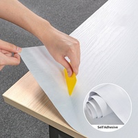 Peel & Stick Pvc Noir Blanc Sticker Mural Adhésif Étanche Bois Texture Papier Peint Conception pour Plancher Maison Décoration